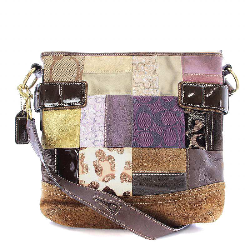 コーチ COACH ショルダーバッグ シグネチャー ホリデー パッチワーク 