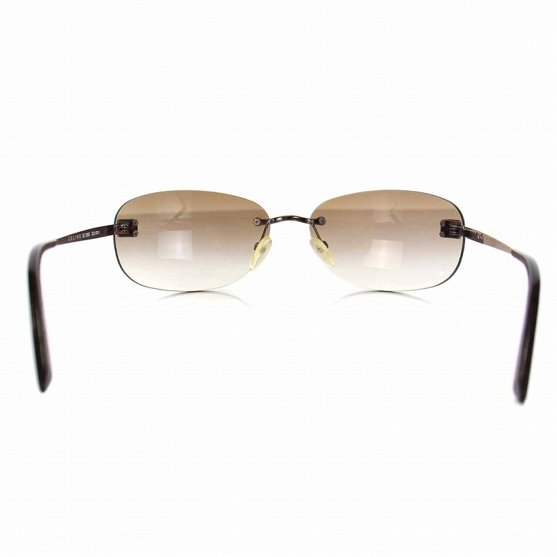 セリーヌ CELINE サングラス ラインストーン マカダム 茶 ブラウン