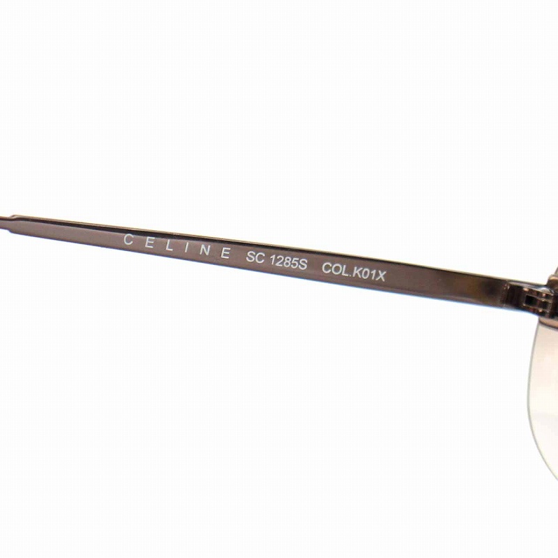 セリーヌ CELINE サングラス ラインストーン マカダム 茶 ブラウン