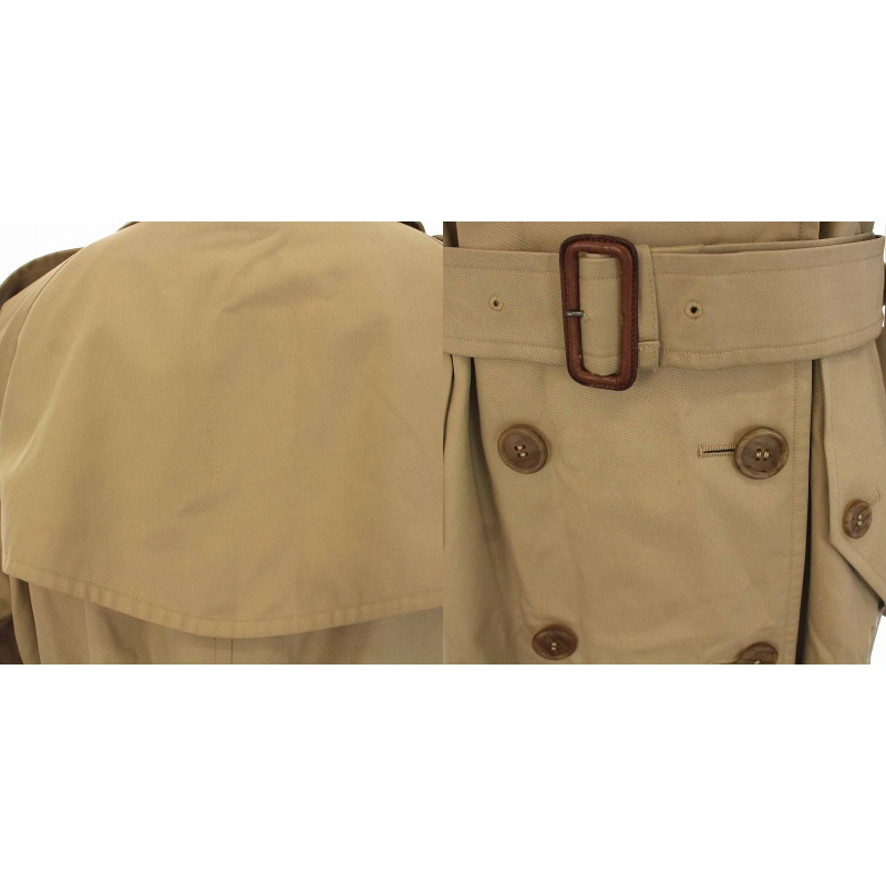 バーバリーズ トレンチコート 内側ノバチェック 7AB2 S 玉虫色 カーキ