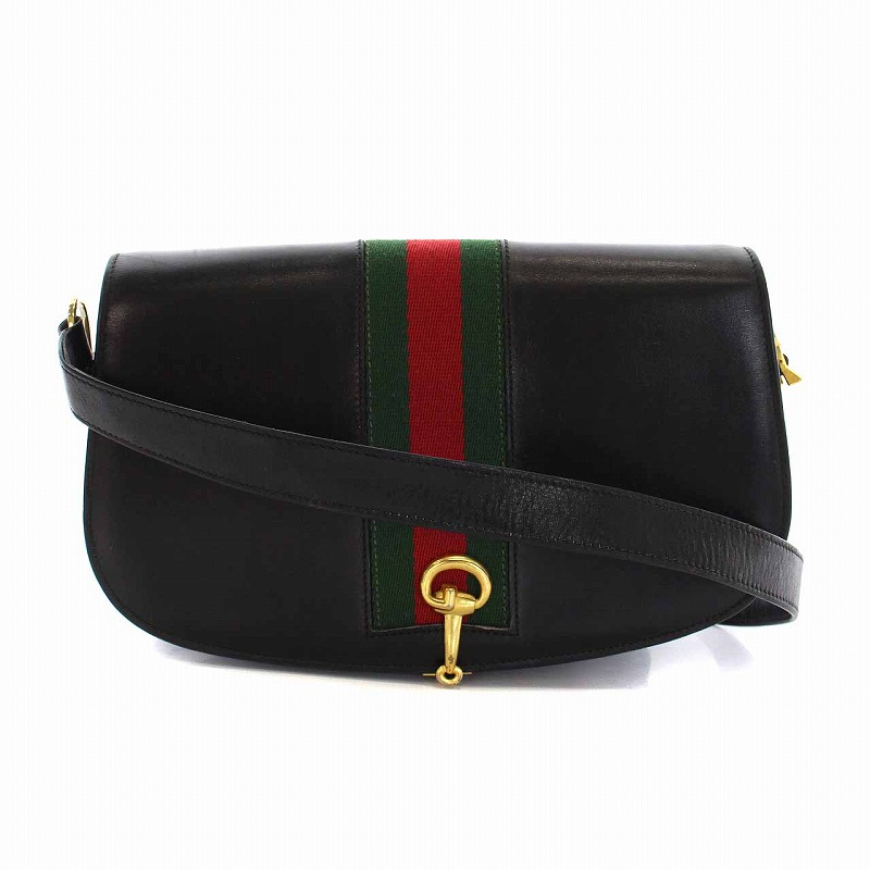グッチ GUCCI オールドグッチ シェリーライン ショルダーバッグ ホース  