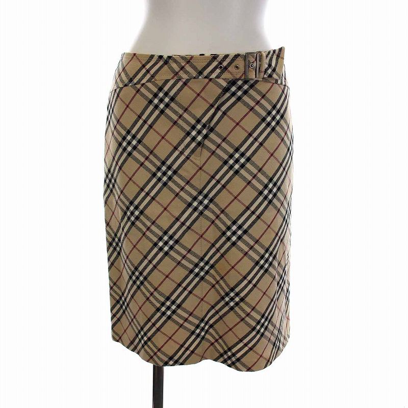 バーバリーブルーレーベル BURBERRY BLUE LABEL タイトスカート ひざ丈 