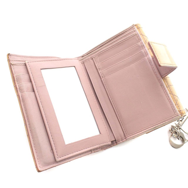 クリスチャンディオール Christian Dior 財布 二つ折り エナメル  