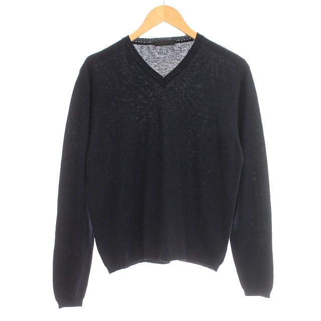プラダ PRADA ニット Vネック カシミヤ混 シルク セーター 46 M 