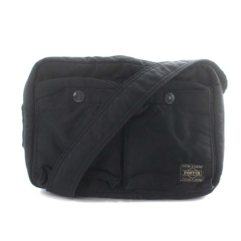 美品　ポーター タンカー ショルダーバッグ ブラック　黒 ナイロン ポーター PORTER 吉田カバン タンカー ショルダーバッグ ナイロン 黒