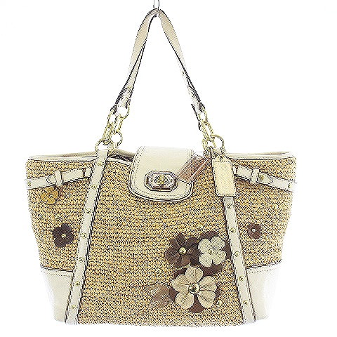 COACH コーチ ハンドバッグ  カゴバッグ  花柄 COACH コーチ パンチング 花柄 2way ショルダーバッグ 22437