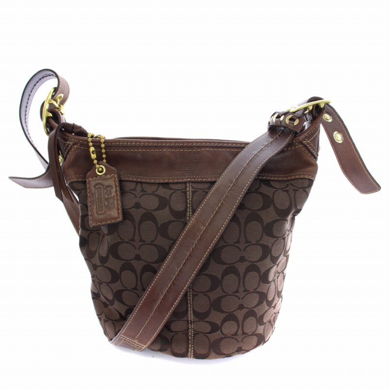 コーチ COACH シグネチャー ショルダーバッグ 斜めかけ キャンバス 