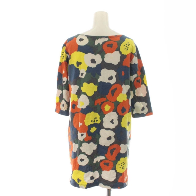 マリメッコ marimekko ワンピース ミニ チュニック 花柄 七分袖 ボート  
