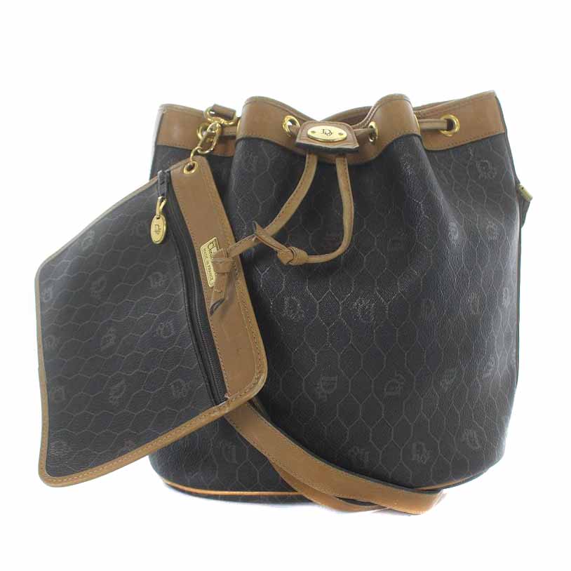 本物 クリスチャン ディオール Christian Dior ハニカム柄 ショルダー  