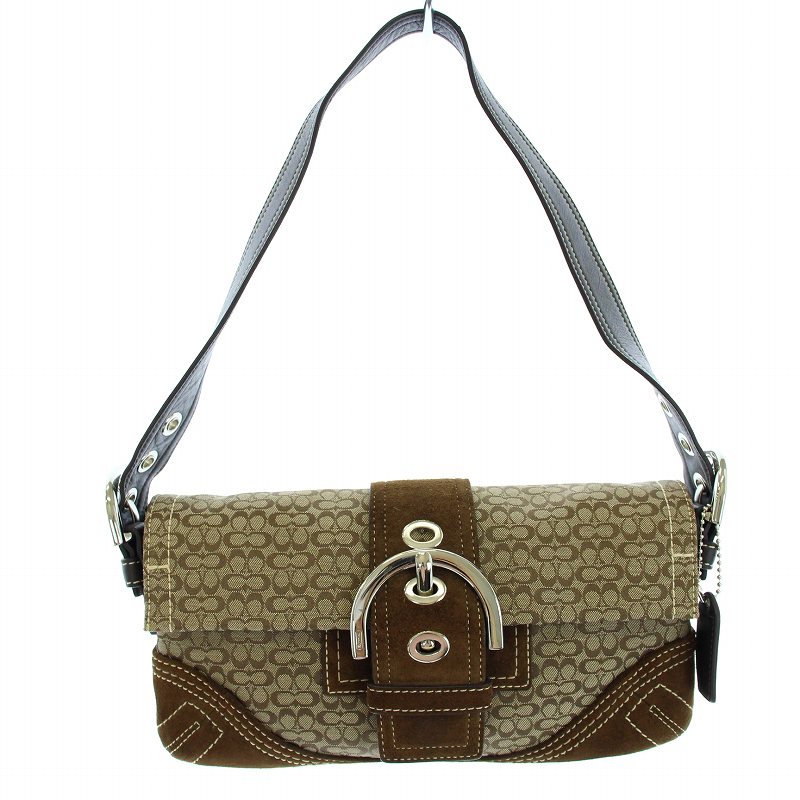 コーチ COACH ソーホー ミニシグネチャー デミフラップ ハンドバッグ 