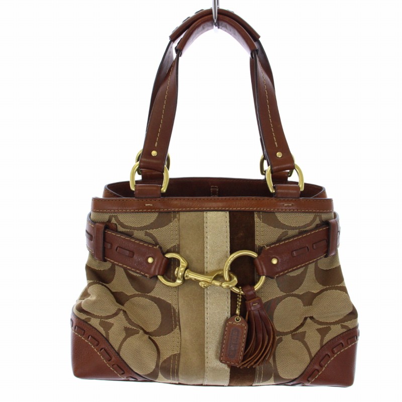 コーチ COACH シグネチャー ハンドバッグ トートバッグ キャンバス 
