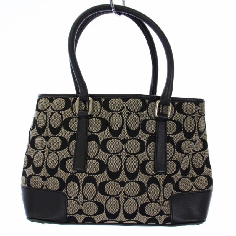 コーチ COACH シグネチャー ハンドバッグ トートバッグ キャンバス 