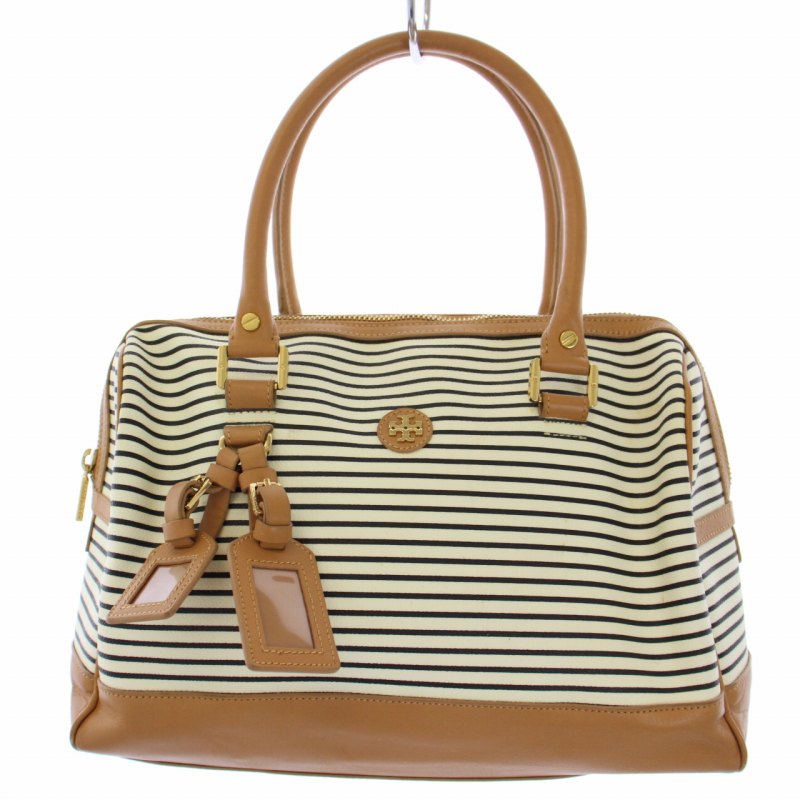 トリーバーチ TORY BURCH ボストンバッグ ハンドバッグ ボーダー 