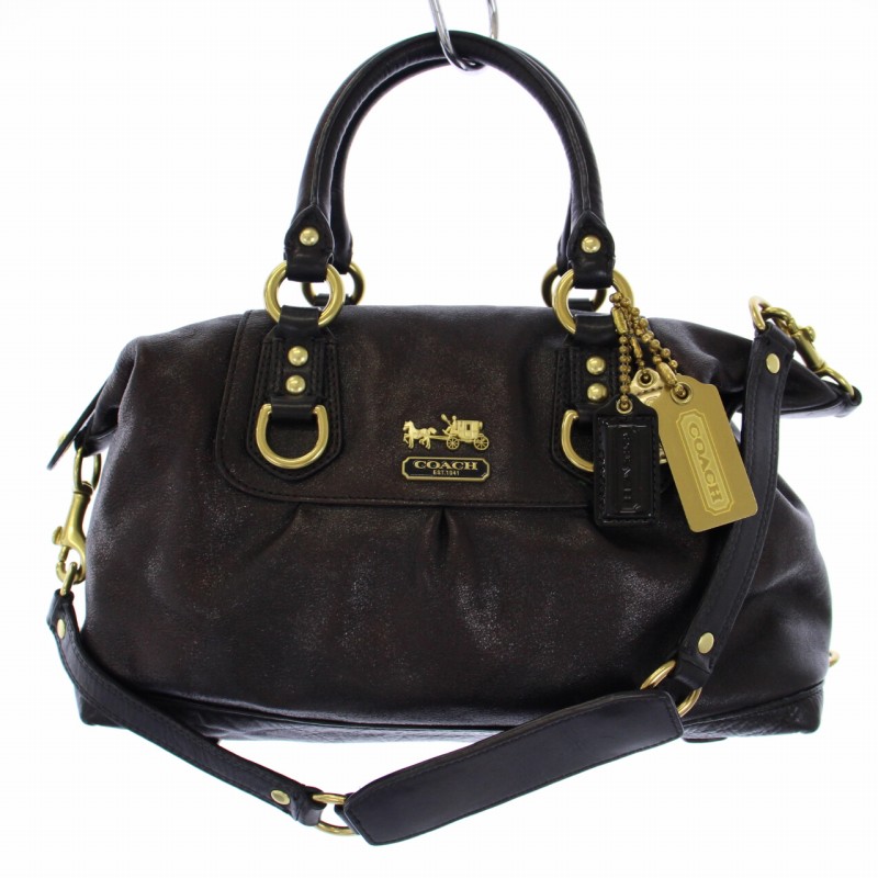 新品未使用】COACH 2wayバッグ マディソン レザー ブラック（【COACH 