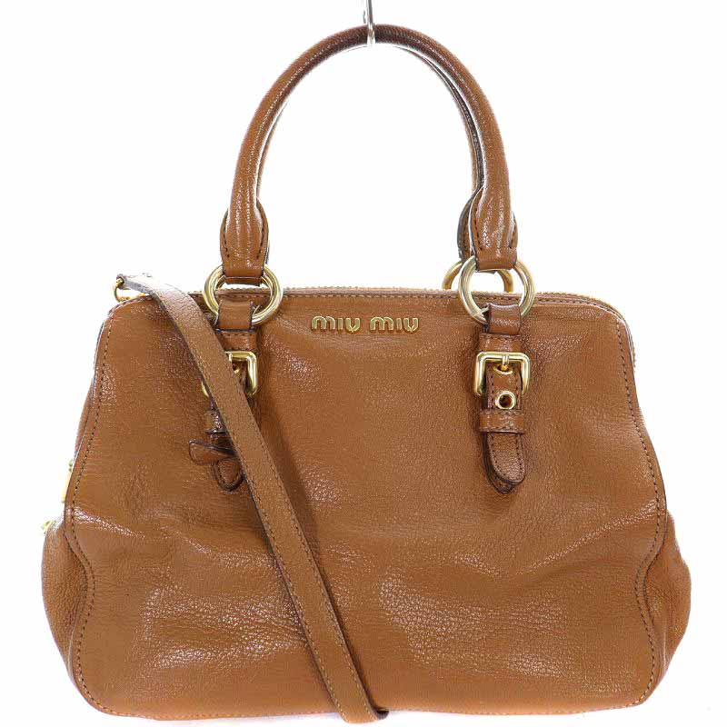 ミュウミュウ miumiu マドラス MADRAS ハンドバッグ ショルダーバッグ  