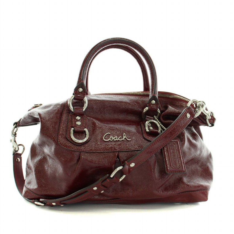 コーチ COACH ハンドバッグ ワンショルダーバッグ エナメル レザー 