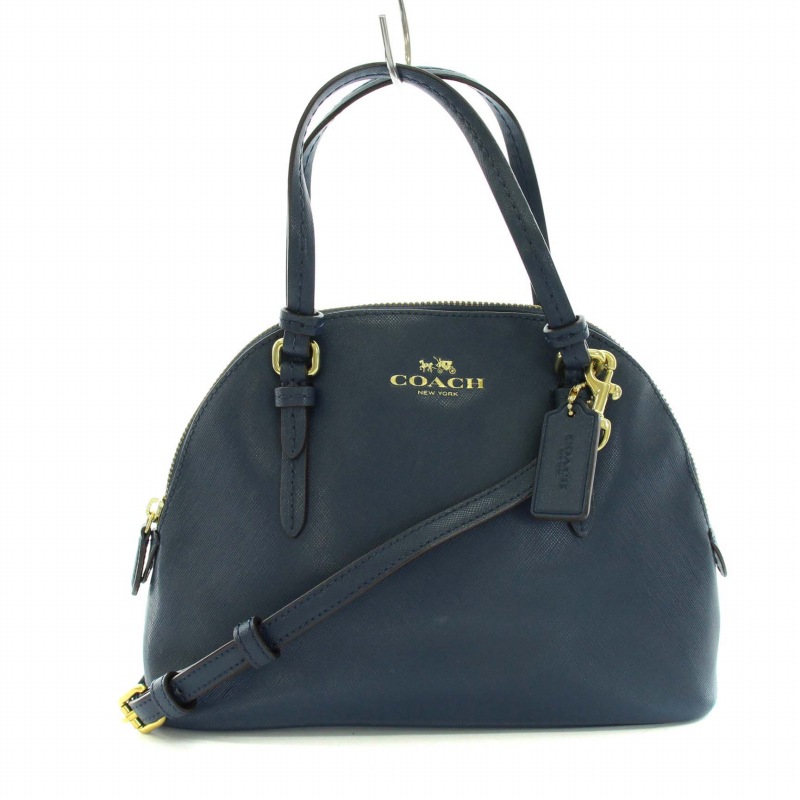 コーチ COACH ハンドバッグ ショルダーバッグ 2way レザー 紺 コーチ COACH ハンドバッグ ショルダーバッグ 2way レザー 紺