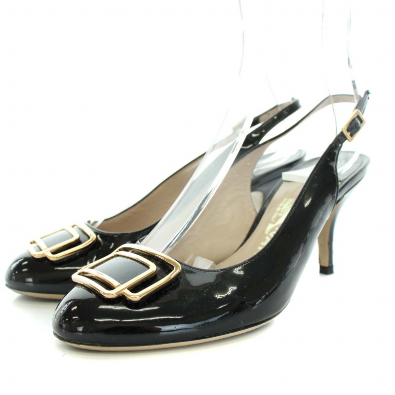 新品 フェラガモ パンプス　22.5〜23.0 フェラガモ パンプス TALLA (タッラ) ポインテッドトゥ レザー