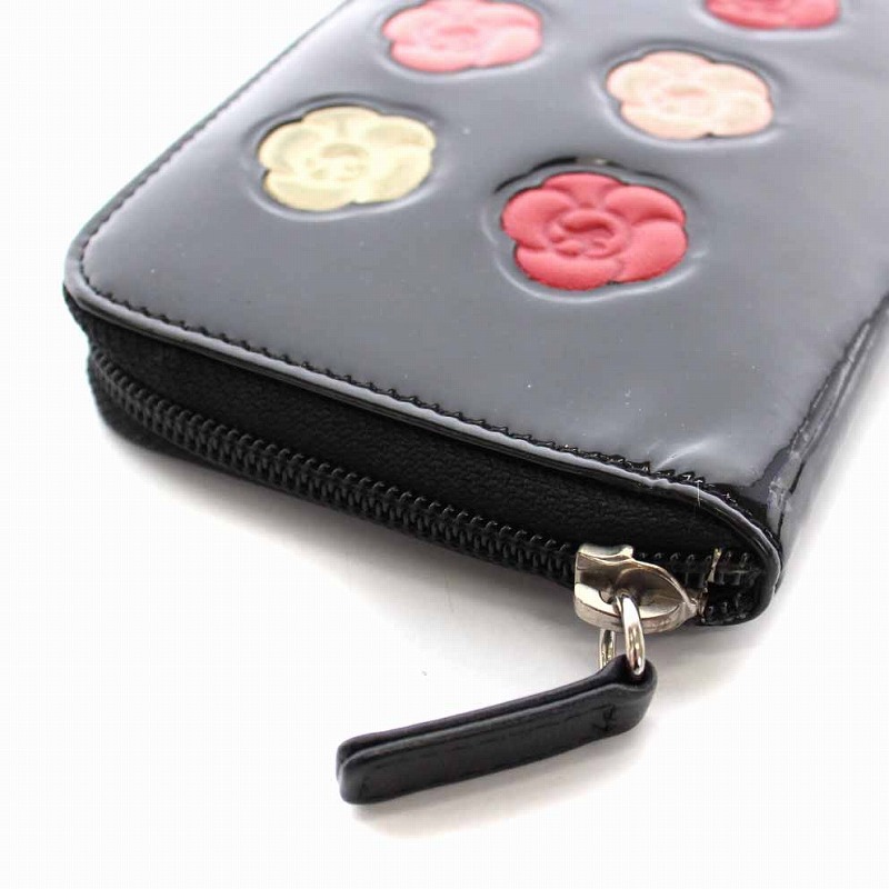 シャネル CHANEL カメリア メイクパレット ロングウォレット 長財布 