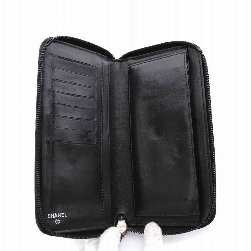 シャネル CHANEL カメリア メイクパレット ロングウォレット 長財布 