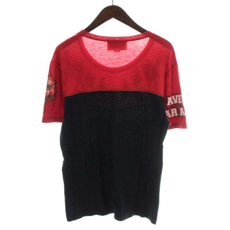 グッチ GUCCI Tシャツ カットソー 半袖 ロゴ 25 スタッズ プリント 花 