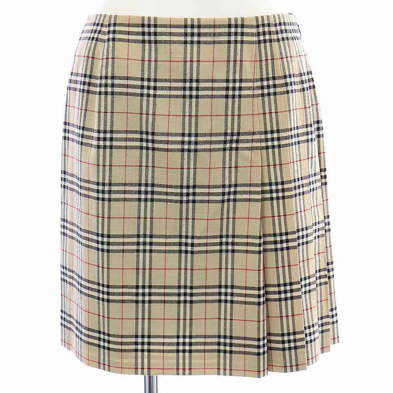 BURBERRYS BLUE LABEL チェック ウール プリーツ スカート バーバリーズブルーレーベル Burberry's BLUE LABEL