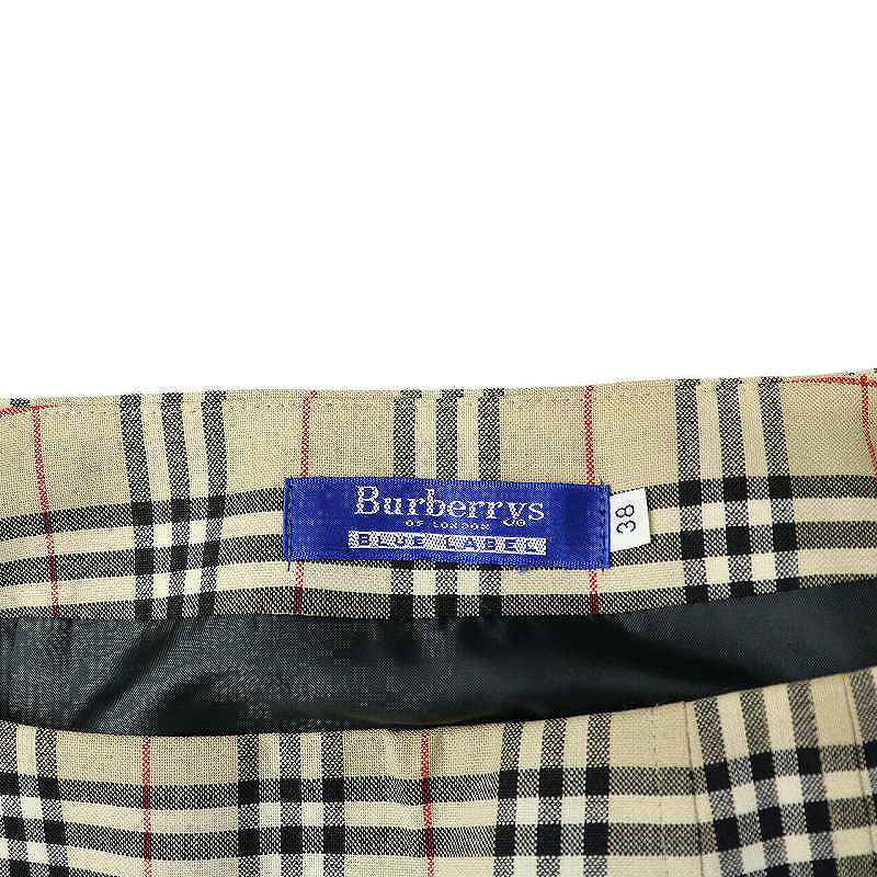 BURBERRYS BLUE LABEL　チェック　ウール　プリーツ　スカート BURBERRYS BLUE LABEL プリーツ 巻きスカート ノバチェック