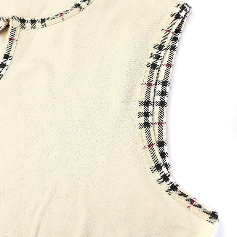 【BURBERRY】LONDON タンクトップ　ノバチェック　ロゴ刺繍　日本製 BURBERRY】LONDON タンクトップ ノバチェック ロゴ刺繍 日本製