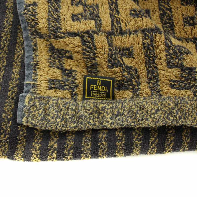 フェンディ FENDI バスタオル 大判タオル ズッカ柄 コットン