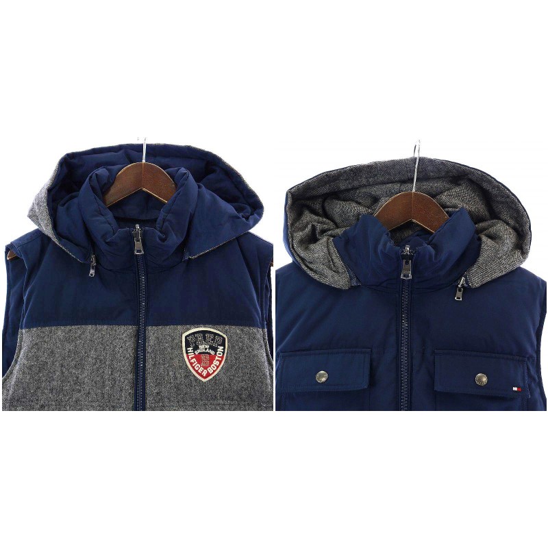 トミーヒルフィガー TOMMY HILFIGER ダウンベスト リバーシブル ジップ 