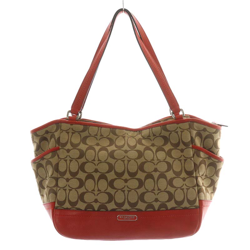 コーチ COACH シグネチャー キャリーオール トートバッグ ハンドバッグ 