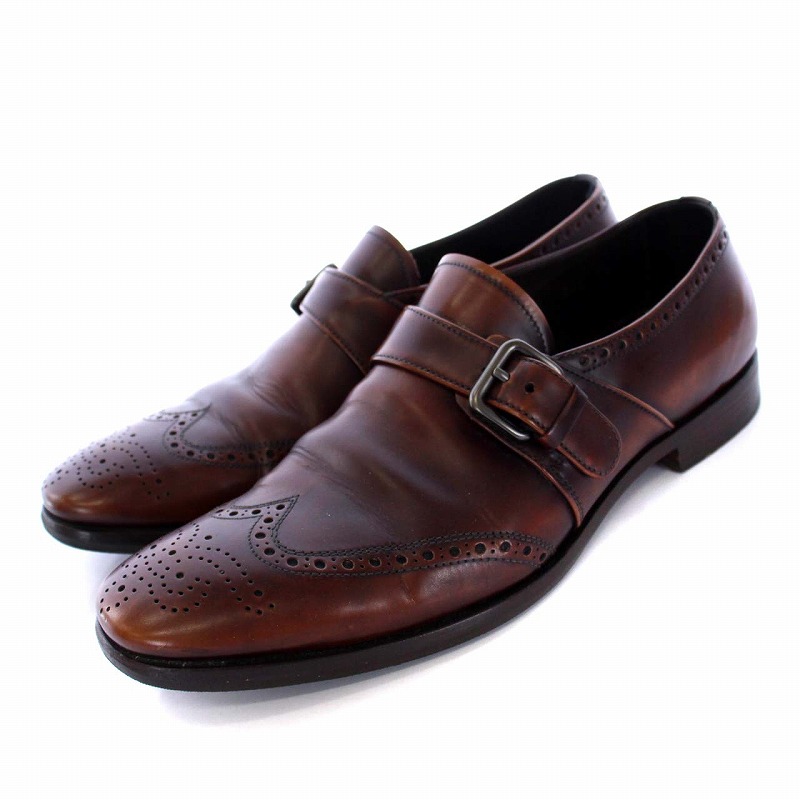 プラダ PRADA モンクストラップ ビジネスシューズ ウィング
