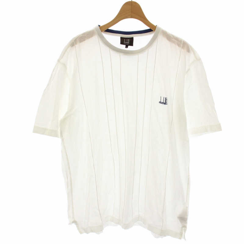 新品 dunhil クルーネック Tシャツ ホワイト Lサイズ メンズ