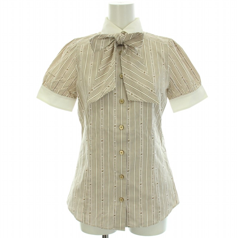 バーバリーブルーレーベル BURBERRY BLUE LABEL クレリックシャツ 