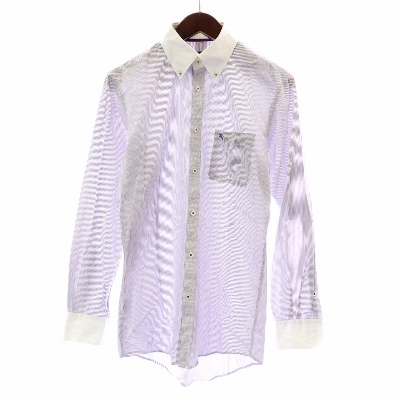 バーバリーBURBERRY BLACKLABEL ボタンダウンクレリックシャツ⑤