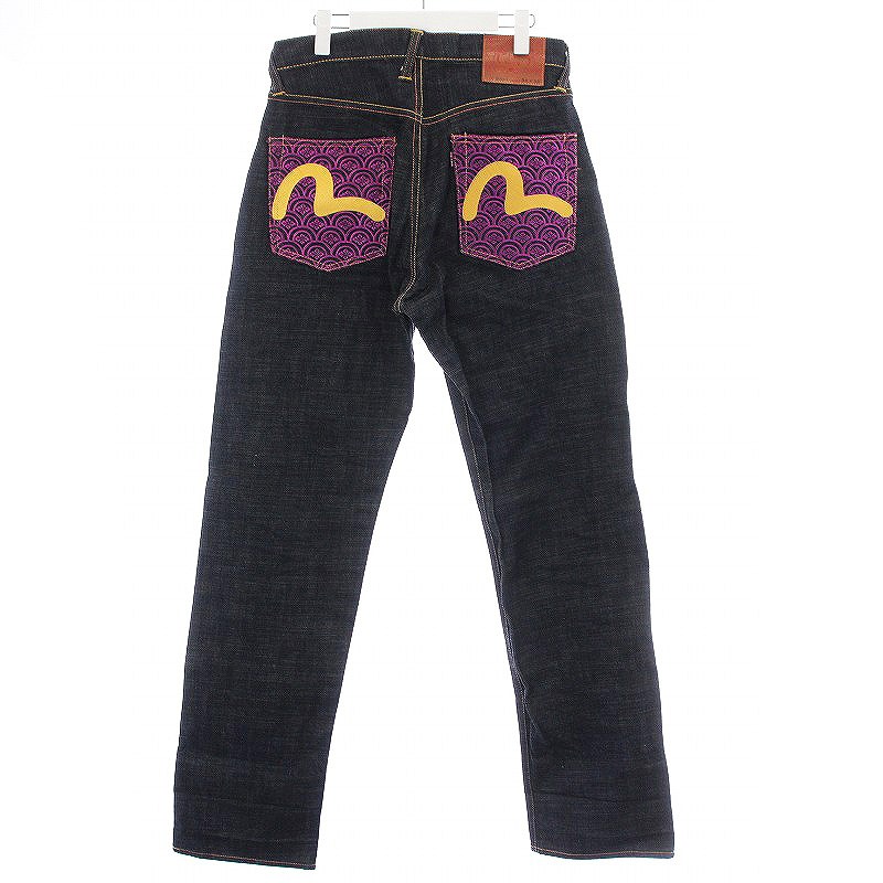 エヴィス EVISU 2001 デニムパンツ ジーンズ ボタンフライ ストレート 