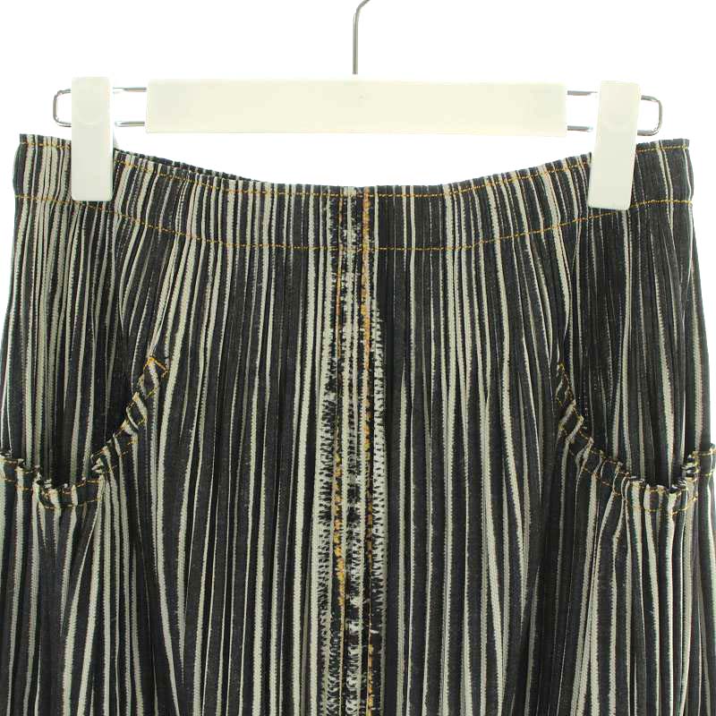 イッセイミヤケ プリーツプリーズ ウエストゴム 光沢 ひざ丈 プリーツスカート PLEATS PLEASE ISSEY MIYAKE プリーツスカートサイズ3