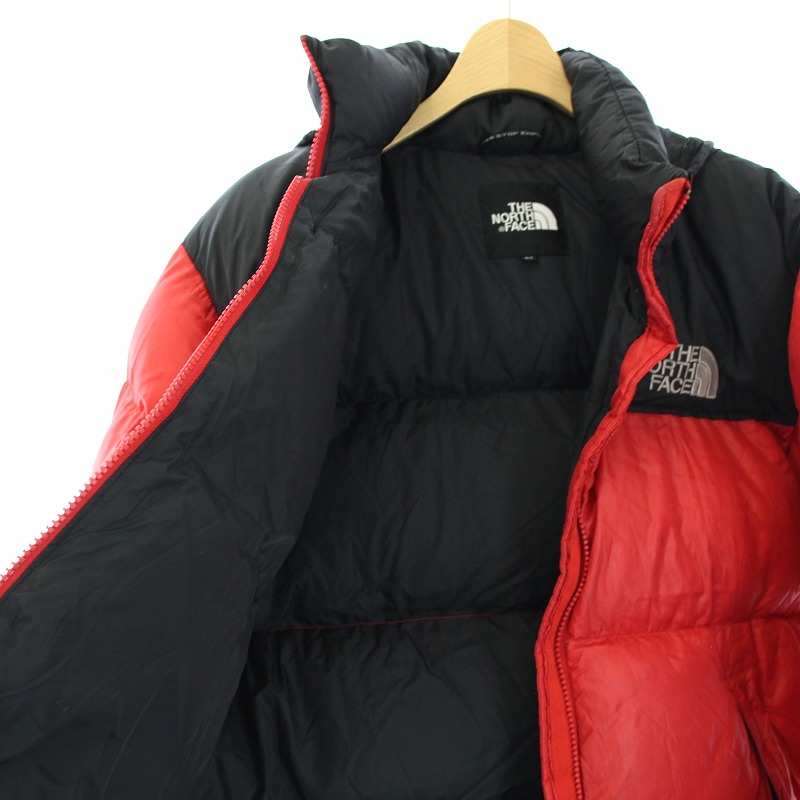 ザノースフェイス ダウンジャケット レッド メンズM 称さ 700フィル ヌプシ 