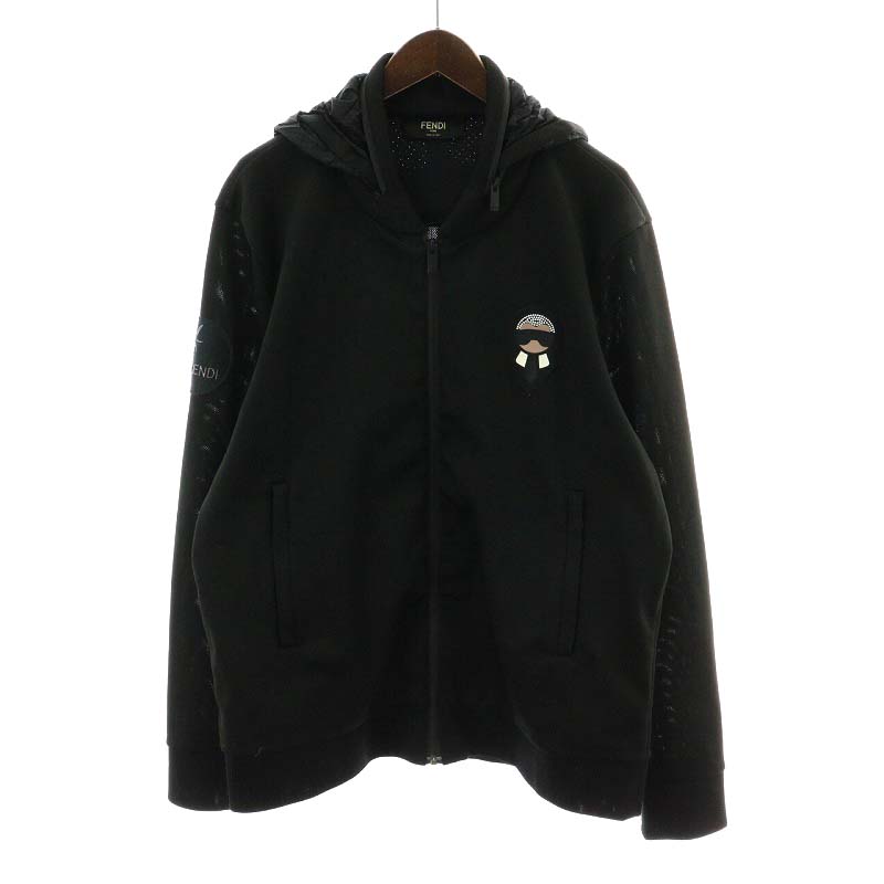 フェンディ FENDI カールラガーフェルド ジャケット フード ジップ 