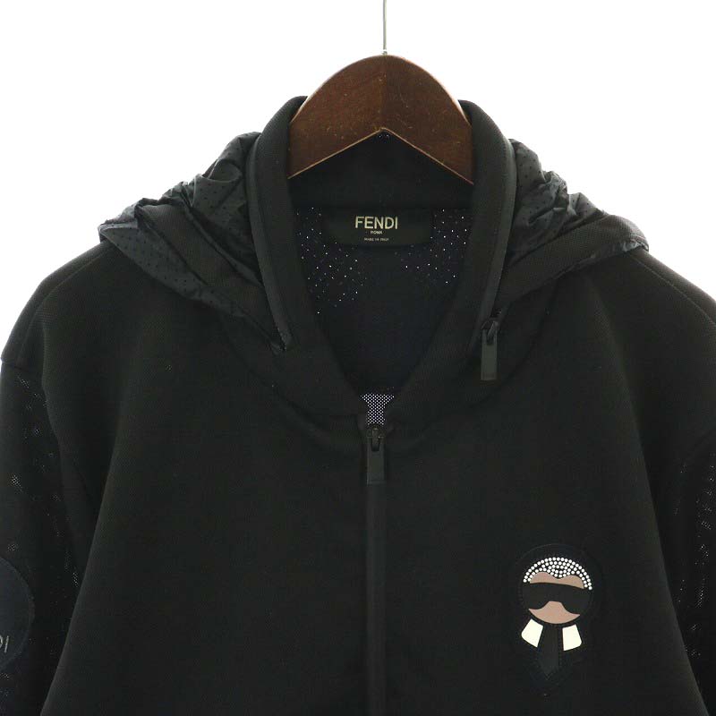 フェンディ FENDI カールラガーフェルド ジャケット フード ジップ 