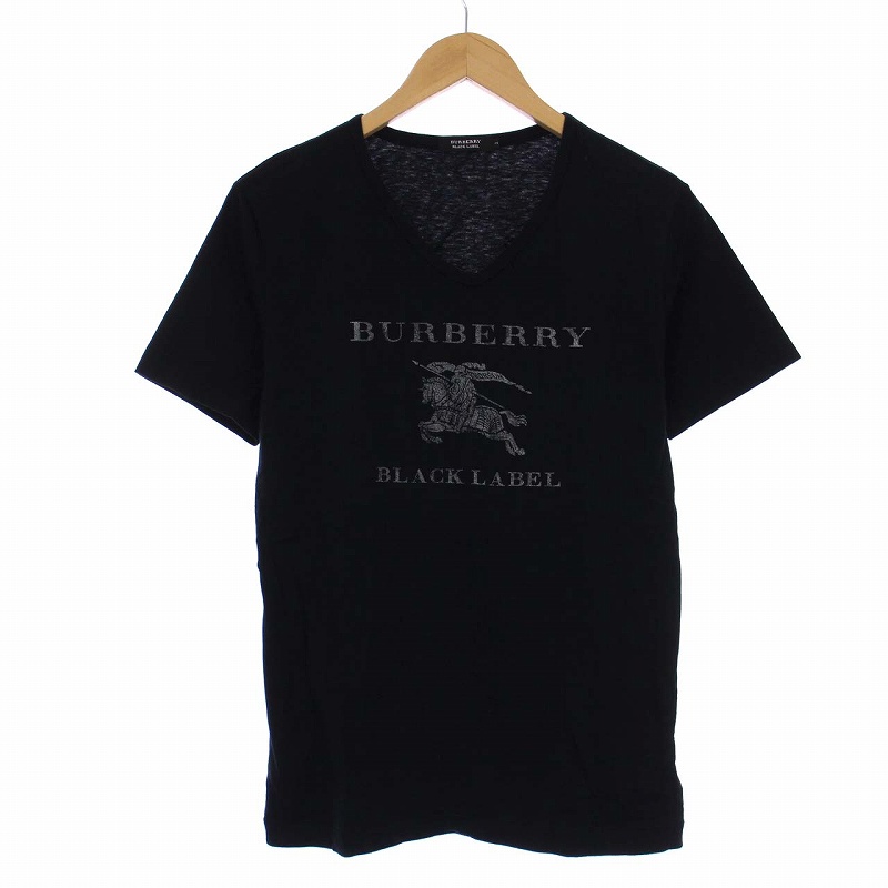 バーバリーブラックレーベル BURBERRY BLACK LABEL Vネック Tシャツ 
