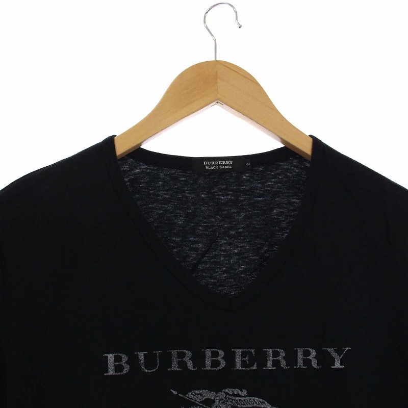 【希少】BurberryLondon　バーバリーロゴ　Vネック　半袖Tシャツ　黒 BURBERRY（Tシャツ/カットソー(半袖/袖なし)）のフリマアイテム一覧