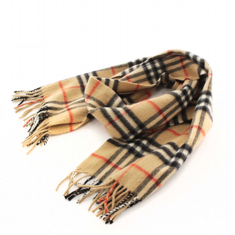 バーバリー　バーバリーズ　ノバチェックマフラー　新品未使用品 BURBERRY - バーバリーズ ラムウール ショートマフラー 長さ