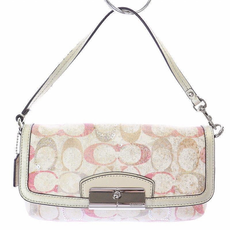 コーチ COACH ショルダーバッグ ミニ シグネチャー キャンバス レザー 