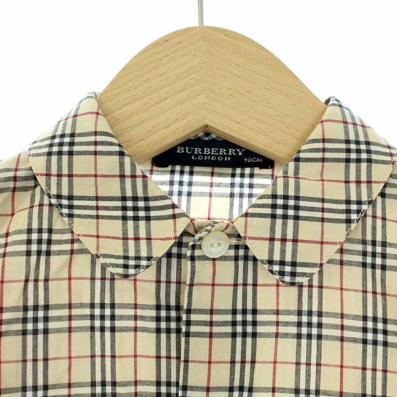 現行タグ‼️バーバリー BURBERRY チェック 長袖 ベージュ バーバリー BURBERRY シャツノバチェック 長袖 90cm ベージュ