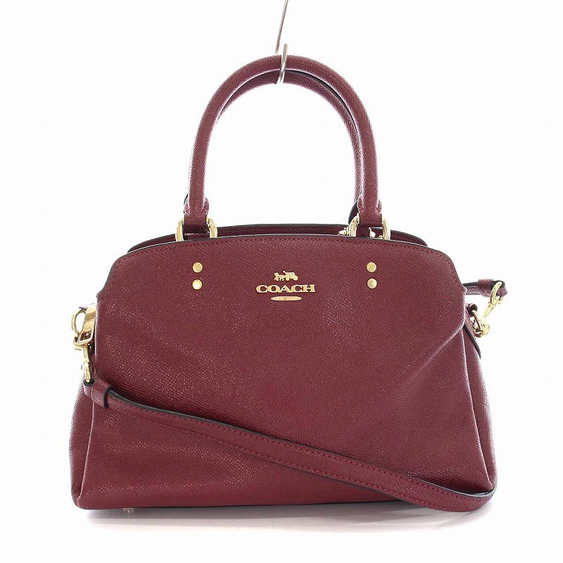 コーチ COACH ハンドバッグ ショルダーバッグ 2WAY レザー ボルドー 