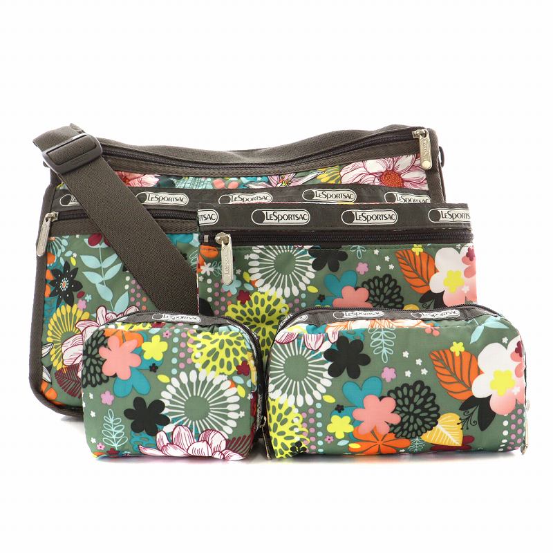 レスポートサック LesportSAC ショルダーバッグ ポリエステル 花柄 総 