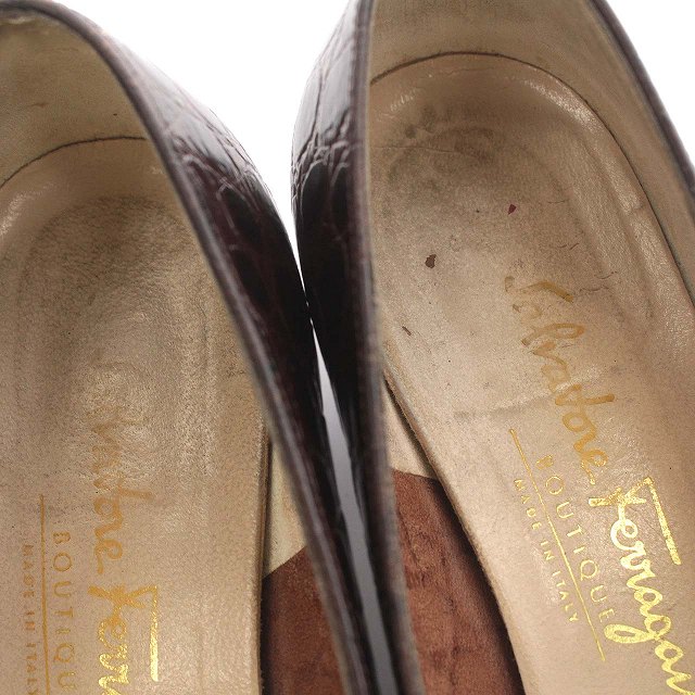 サルヴァトーレフェラガモ Salvatore Ferragamo パンプス クロコ