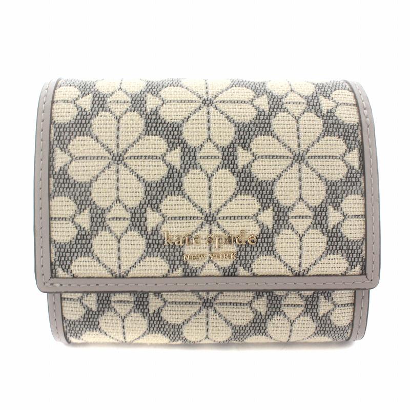 ケイトスペード KATE SPADE SPADE FLOWER JACQUARD 財布 二つ折り 小銭 