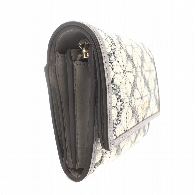 ケイトスペード KATE SPADE SPADE FLOWER JACQUARD 財布 二つ折り 小銭 